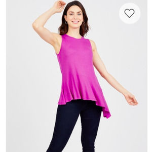 Summer & Sage Asymmetrical Hem Tank Top M NWOT purple